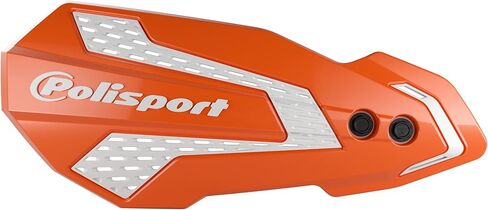 Polisport MX Flow Handguard for Motocross Motorcycles–for Husqvarna TE/FE(14-17), TC/FC(14-23), GasGas MC/MCF 21(21-23), Sherco SE/SEF(17-26), KTM SX/EXC(14-23) Dirt Bikes – Orange/White in Kuwait
