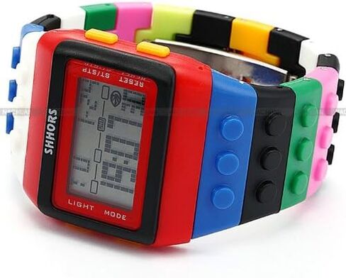 قوس قزح اللبنات الرقمية LED ضوء السيدات الرجال الرياضة للماء ووتش LED087 in Kuwait