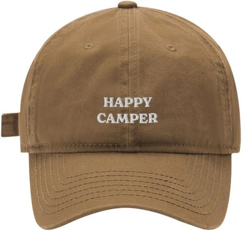 Baseball Cap Mens Women Happy Camper Embroidered Unisex Cotton Adjustable Outdoor Dad Hats for Men in Saudi Arabia