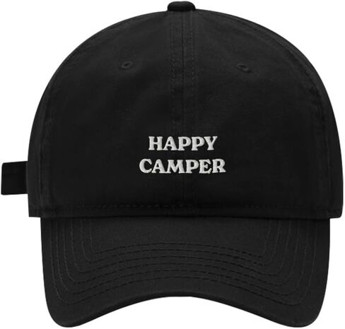 Baseball Cap Mens Women Happy Camper Embroidered Unisex Cotton Adjustable Outdoor Dad Hats for Men in Saudi Arabia