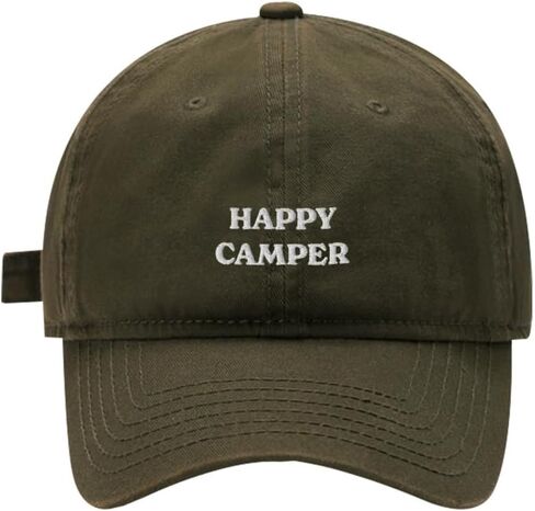 Baseball Cap Mens Women Happy Camper Embroidered Unisex Cotton Adjustable Outdoor Dad Hats for Men in Saudi Arabia