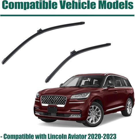 YUXIVCNE 2 قطعة 26 بوصة + 21 بوصة شفرة ممسحة الزجاج الأمامي متوافقة مع Lincoln Aviator 2020 2021 2022 2023 جزء السيارة، غير مسخن +158F إلى -40F in Saudi Arabia