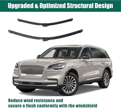 YUXIVCNE 2 قطعة 26 بوصة + 21 بوصة شفرة ممسحة الزجاج الأمامي متوافقة مع Lincoln Aviator 2020 2021 2022 2023 جزء السيارة، غير مسخن +158F إلى -40F in Saudi Arabia