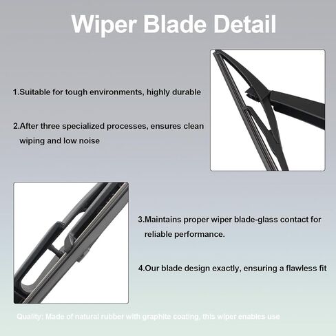 AUCERAMIC Rear Windsheild Back Wiper Arm and Blade Set Fit for Nissan Rogue 2008-2013 Nissan Juke 2011-2016 MERCEDES ML320 2007-2009 MERCEDES ML350 2006-2014 MERCEDES ML450 2010-2011 28780JM00A in Saudi Arabia