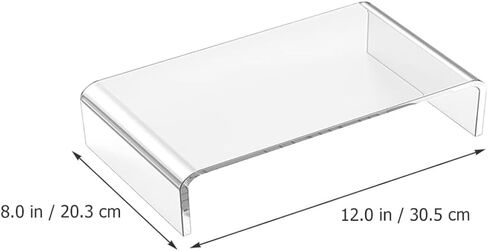 balacoo Acrylic Monitor Stand Riser Small Computer Heightening Stand with Neck Support for Laptop Desk Organizer Home Office in Saudi Arabia