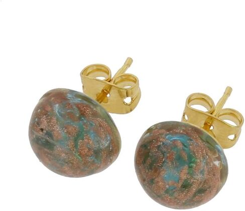 Glass Of Venice Murano Glass Starlight Small Stud Earrings - Aqua in Saudi Arabia