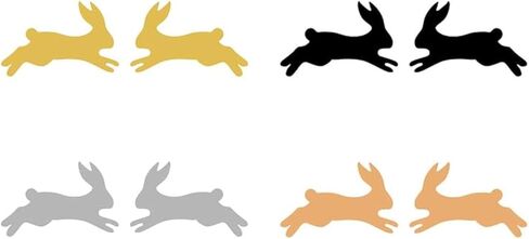 Dreuyet 4 Pairs Rabbit Bunny Studs Earrings for Women Tiny Stainless Steel Rabbit Animal Stud Earrings Cute Easter Jewelry Gifts in Saudi Arabia