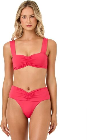 قطعة علوية بيكيني Marlee للنساء من L*Space، حمالة صدر سباحة ناعمة زبدانية، تتميز بواجهة مكشكشة لتغطية مخصصة، مقاس S in Saudi Arabia