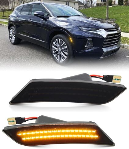 Smoked Lens Full Led Bumper Side Marker Lights for Chevy Blazer 2019-2023, for Cadillac XT5 2017-2024, for Cadillac ATS 2013-2014 Smoekd Lens Front Markers Driving Singal Lamps, pack of 2 in Kuwait