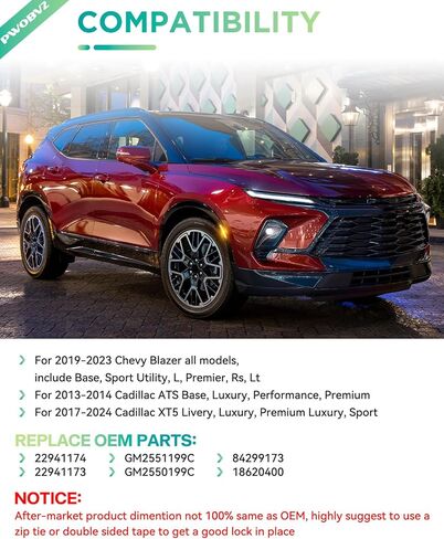 Smoked Lens Full Led Bumper Side Marker Lights for Chevy Blazer 2019-2023, for Cadillac XT5 2017-2024, for Cadillac ATS 2013-2014 Smoekd Lens Front Markers Driving Singal Lamps, pack of 2 in Kuwait