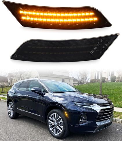 Smoked Lens Full Led Bumper Side Marker Lights for Chevy Blazer 2019-2023, for Cadillac XT5 2017-2024, for Cadillac ATS 2013-2014 Smoekd Lens Front Markers Driving Singal Lamps, pack of 2 in Kuwait