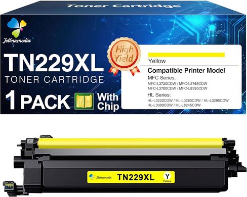 خرطوشة حبر TN229XL TN229XLY صفراء عالية الإنتاجية متوافقة مع بديل Brother TN229XL TN-229XL TN229 لطابعات Brother MFC-L3780CDW MFC-L3720CDW HL-L3280CDW HL-L3300CDW (عبوة واحدة) in Kuwait