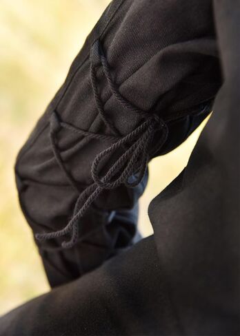 Battle-Merchant Meira Medieval Lace-Up Dress for Women Cotton Gown with Velvet Trim, Renaissance Faire, LARP & Gothic Costume in Saudi Arabia