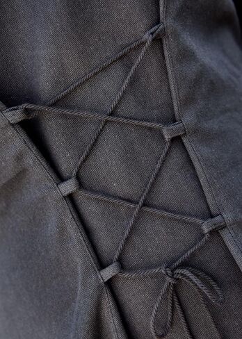 Battle-Merchant Meira Medieval Lace-Up Dress for Women Cotton Gown with Velvet Trim, Renaissance Faire, LARP & Gothic Costume in Saudi Arabia