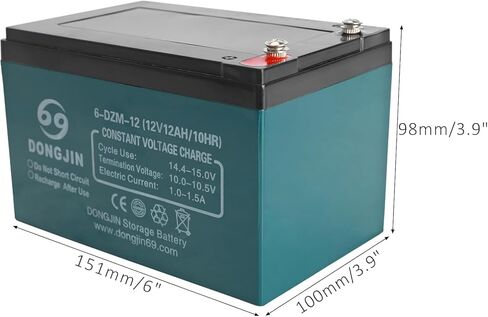 TDPRO 6-DZM-12 Rechargeable Battery 12v 12ah 10hr for ATV Four-Wheeler Go Kart Wheelchair Tricycle (4) in Kuwait
