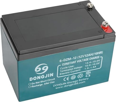 TDPRO 6-DZM-12 Rechargeable Battery 12v 12ah 10hr for ATV Four-Wheeler Go Kart Wheelchair Tricycle (4) in Kuwait