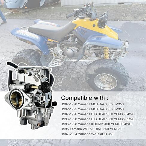 Carburetor Kit Fit For Yamaha YFM350 Moto-4 1987-1990 & 1992-1995,Warrior 350 YFM350 1987-2004,Big Bear 350 YFM350 1987-1998, Kodiak 400 YFM400 1996-1998 in Kuwait