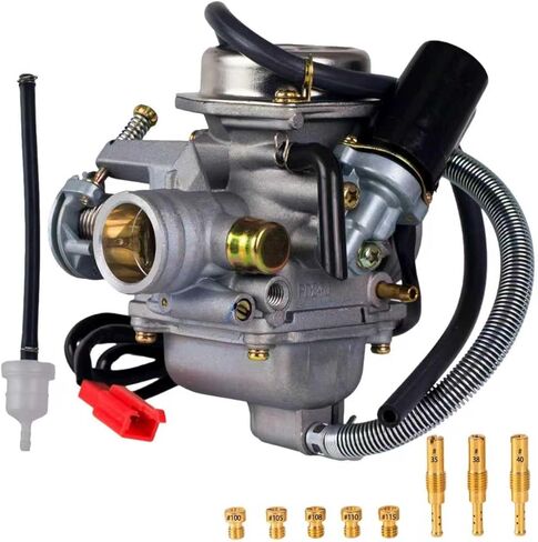 High Performance GY6 150cc Carburetor 24mm PD24J for 4 Stroke 125cc 152QMJ 157QMJ Engines Electric Choke Fit for Scooter ATV Go Kart Moped UTV Motorcycle with Carb Jets Kit in Kuwait