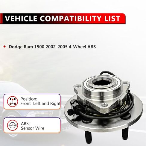 515073 4WD مجموعة محور العجلة الأمامية لـ 2002 2003 2004 2005 دودج رام 1500، 5 العروة ث/ABS in Saudi Arabia