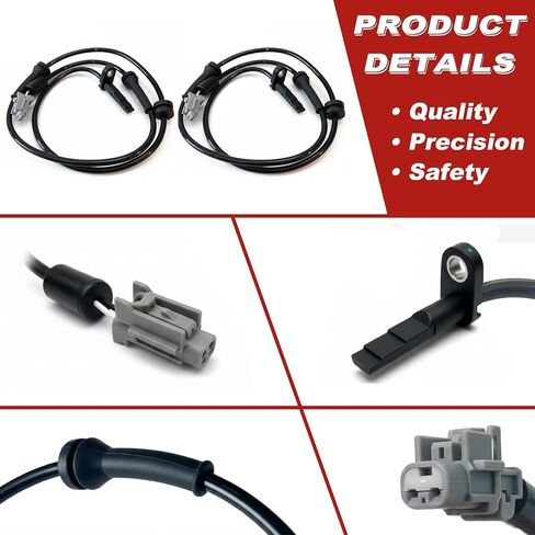 ABS Wheel Speed Sensor 2Pcs: Front Left & Right Compatible with Nissan 2007-2014 Altima L4 2.5L V6 3.5L, 2009-2010 Maxima V6 3.5L, 2012-2014 Maxima V6 3.5L in Kuwait