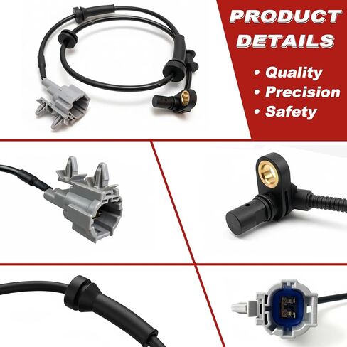 مستشعر سرعة عجلة ABS قطعة واحدة: أمامي يسار ويمين متوافق مع Nissan 2010-2017 Frontier V6 4.0L L4 2.5L L4 2.4L، 2005-2015 Xterra V6 4.0L L4 2.5L، سوزوكي 2009-2012 خط الاستواء L4 2.5L V6 4.0L in Kuwait