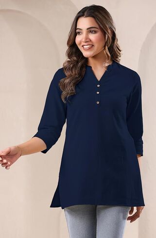 Janasya Women's Cotton Yellow Solid Casual Wear Top for Women in Kuwait