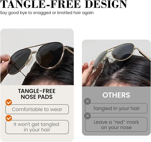 Tangle Free Aviator Sunglasses Polarized Sun Glasses for Women Men with UV Protection 2026 Fashion Shades in Saudi Arabia