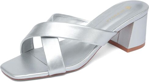 صندل نسائي بكعب مربع مفتوح من الأمام من NEWBELLA - تصميم بحزام متقاطع مع كعب مكتنز، صنادل صيفية كاجوال للشاطئ والارتداء اليومي in Kuwait