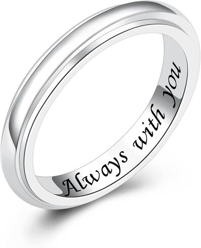 JLYY Sterling Silver Fidget Spinner Ring Anxiety Worry Relieving Stress Boredom ADHD Autism Band Spinning Rings for Women Men in Kuwait