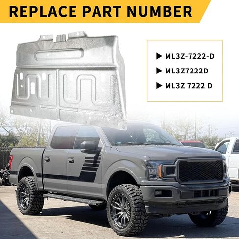 ML3Z-7222-D درع الهيكل السفلي من الفولاذ المنغنيز يناسب 2015-2020 Ford F150 درع البنزين السفلي غير مناسب Raptor/3.0L بديل الديزل ML3Z7222D in Kuwait