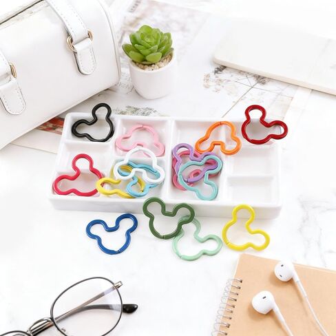 15Pcs Colorful Creative Key Rings, Metal Flat Keychain for DIY Home Office Car Organization Charms in Kuwait