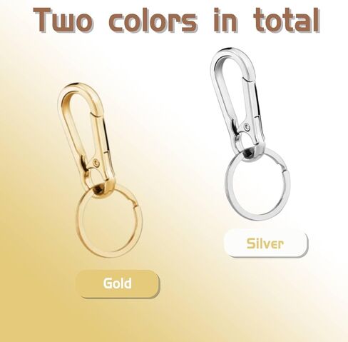 Key Chain Rings Clip,Key Rings for Car Keys,Key Chains Women Cute,Keychains for Women Clip,Carabiner for Keys(Gold+Silver) in Kuwait