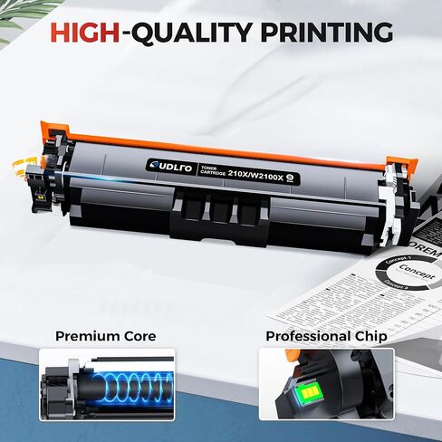 Compatible HP 210X Toner Cartridges 4 Pack 4301fdw 4301 210X Toner Work for HP 4301fdw Toner Cartridges 4201dn 4301fdn 4201dw Printer, for HP 210X hp210x W2100X High Yield in Kuwait