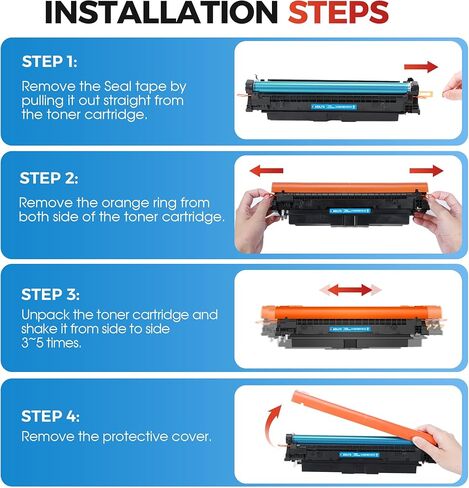 Compatible HP 210X Toner Cartridges 4 Pack 4301fdw 4301 210X Toner Work for HP 4301fdw Toner Cartridges 4201dn 4301fdn 4201dw Printer, for HP 210X hp210x W2100X High Yield in Kuwait