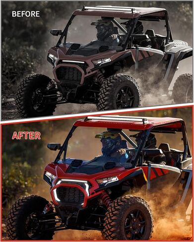 مصابيح LED مصبغة لملحقات Polaris RZR XP 1000/XP 4 1000 2024 2025، IP67 مصابيح شواء بيضاء مقاومة للماء DRL (قطعتان) in Saudi Arabia