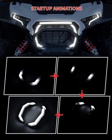 مصابيح LED مصبغة لملحقات Polaris RZR XP 1000/XP 4 1000 2024 2025، IP67 مصابيح شواء بيضاء مقاومة للماء DRL (قطعتان) in Saudi Arabia
