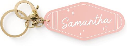 شركة The Cotton & Canvas Co. سلسلة مفاتيح موتيل ذات اسم شخصي، أكريليك، هدية لوصيفة العروس، علامة ظهر، هدية للحفلات in Kuwait