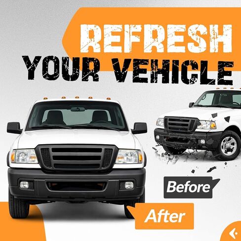 KUAFU Front Bumper Valance Compatible with 2006-2007 Ford Ranger Replacement for 6L5Z17626AAA FO1095218 Bumper Lower Valance Plastic(PP) Textured Black in Saudi Arabia