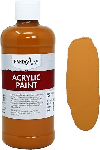Handy Art Student Acrylic Paint, 16 Fl Oz (Pack of 1), Raw Sienna in Kuwait