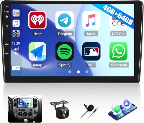 2G+32G Android 13 Car Radio Stereo for Ford Escape 2001-2007 with Wireless CarPlay Android Auto 9" Touch Screen Radio with GPS Navigation WiFi Bluetooth FM RDS HD Backup Camera Head Unit in Saudi Arabia