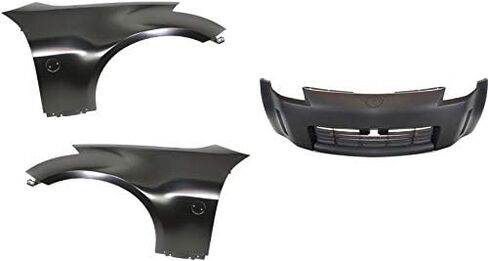 Go-Parts - Front Bumper Cover for Nissan 350Z 2003-2005, 3-Piece Kit with Fender Coupe Replacement 62022CD040,FCA01CD0MA,FCA00CD0MA 'NI1000201','NI1240177','NI1241177' 2004 in Saudi Arabia