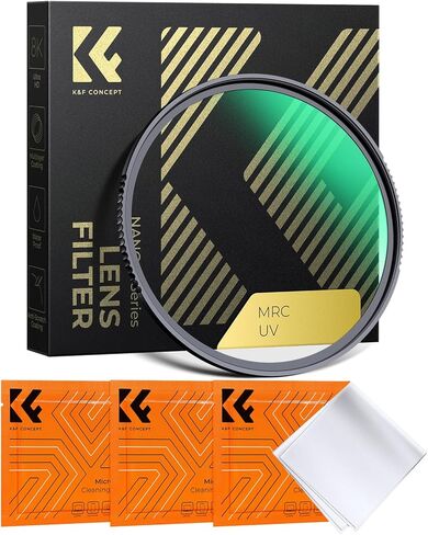 K&F Concept 37mm MC UV Protection Filter with 28 Multi-Layer Coatings HD/Hydrophobic/Scratch Resistant Ultra-Slim UV Filter for 37mm Camera Lens (Nano-X Series) in Kuwait