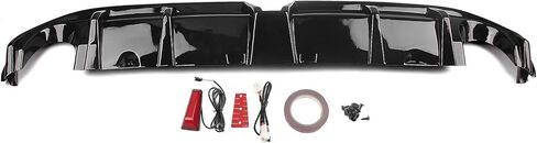 Car Rear Bumper Diffuser Lip Kit with LED Light Black for Nissan Altima 2019-2022 in Kuwait