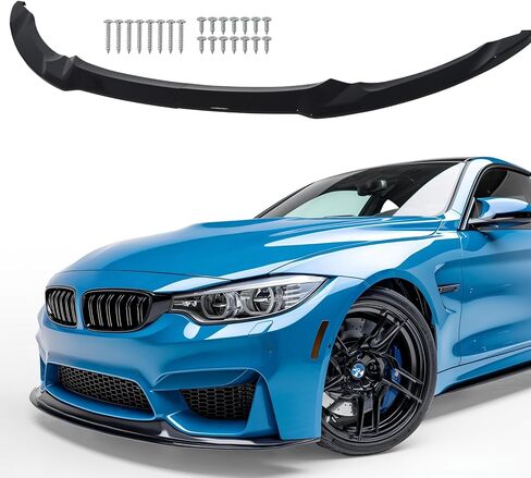 ZXMOTO طقم الجسم المصد الأمامي للشفاه ABS مناسب لسيارات BMW 3 Series F80 M3 F82 F83 M4 2015 2016 2017 2018 2019 2020 CS Style (أسود لامع) in Saudi Arabia