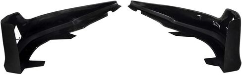 Front Bumper Lip Compatible with 2011-2012 Honda Accord Sedan 4-Door, Unpainted Black OE Factory Style Polypropylene Front Lower Chin Spoiler Protector, 2 PC in Kuwait