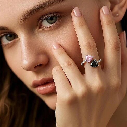 Black and Pink Inspired Rings Set Merch Inspirational Gift for Women, Black and Pink Merch Outfits for Concert Accessories Fashion Korean Jewelry Beaded Friendship Merchandise Gifts for Fans Birthday Christmas Valentine's Day in Saudi Arabia
