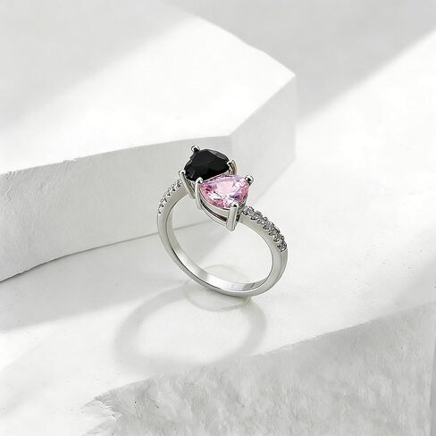 Black and Pink Inspired Rings Set Merch Inspirational Gift for Women, Black and Pink Merch Outfits for Concert Accessories Fashion Korean Jewelry Beaded Friendship Merchandise Gifts for Fans Birthday Christmas Valentine's Day in Saudi Arabia