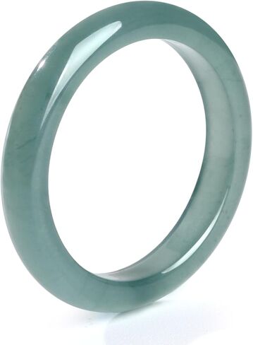 Real Green Jade Band Ring for Women Men Genuine Jadeite Jewelry Natural Stone Rings Protection for Lovers Couples Birthday Valentine's Day Gifts Size 3-12 in Saudi Arabia