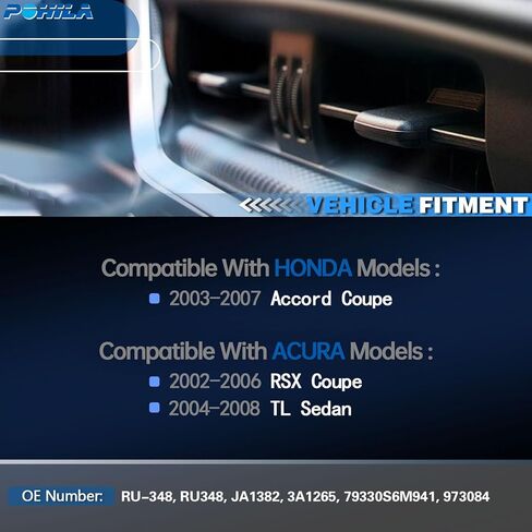 POHIAL HVAC Heater Blower Motor Resistor Compatible with Honda Accord 2003-2007, Acura RSX 2002-2006, TL 2004-2008 - Front Side, Replace# 79330S6M941 in Kuwait