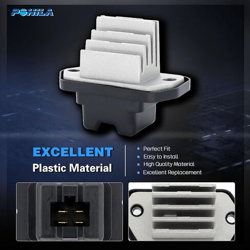 POHIAL HVAC Heater Blower Motor Resistor Compatible with Honda Accord 2003-2007, Acura RSX 2002-2006, TL 2004-2008 - Front Side, Replace# 79330S6M941 in Kuwait